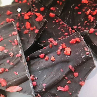 Dark Chocolate Red Pepper Flakes with Pop Rocks